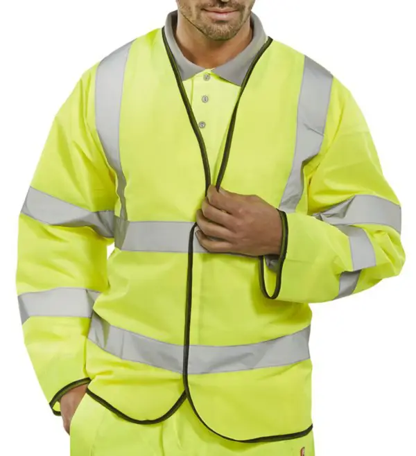 PPE Hi Viz Class 3 Yellow Long Sleeve Vest